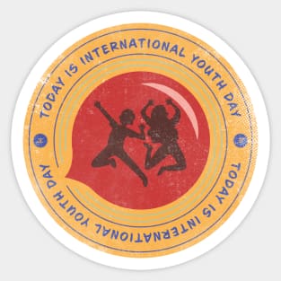 Today is International Youth Day Badge Sticker